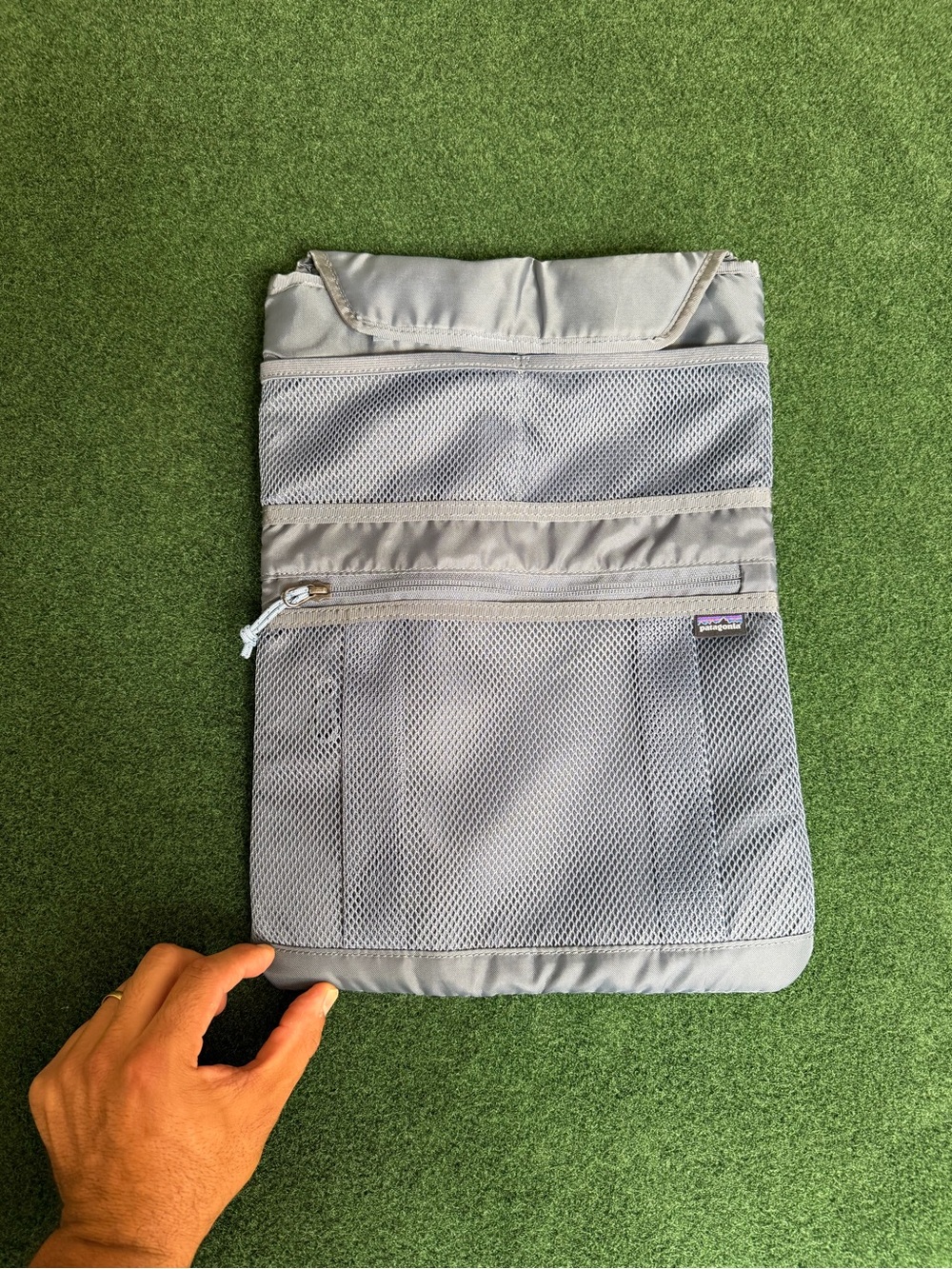Patagonia Light Gray Mesh Toiletry Organizer